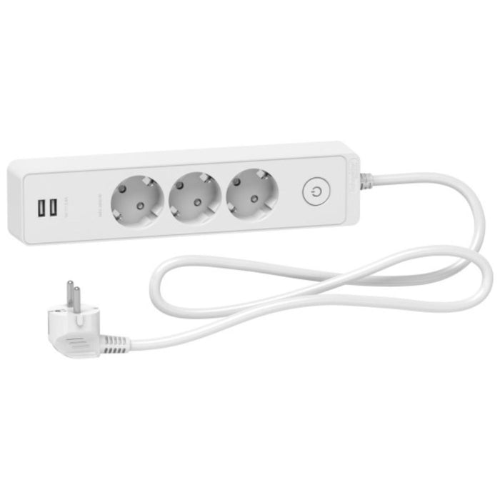 SPLITTER 3 SOCKETS 2 USB 1M CABLE