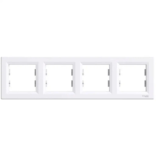 SCHNEIDER WHITE QUAD FRAME - Ключове и контакти<<<Електроматериали<<<Praktiker&&&Ключове и