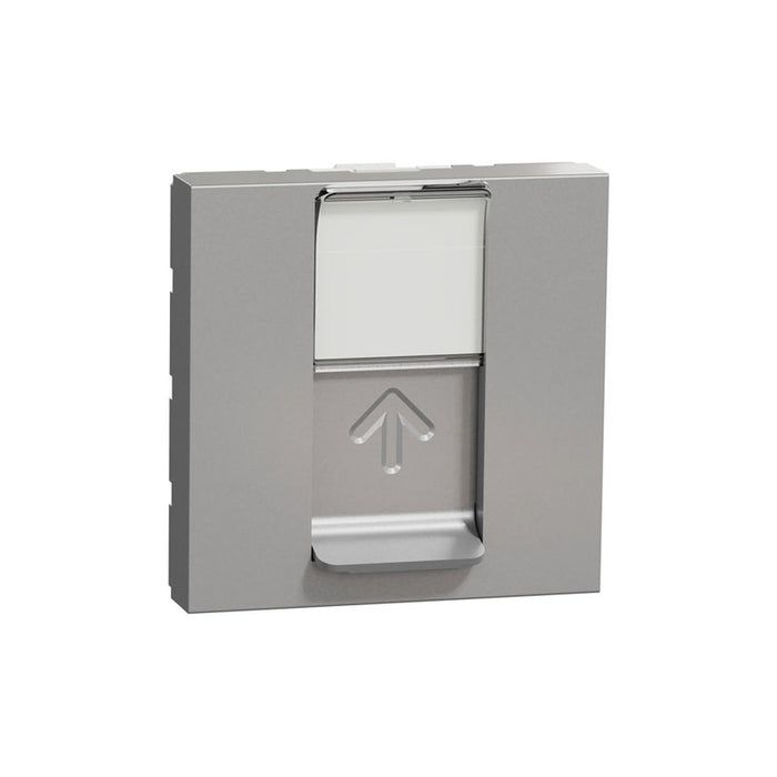SOCKET RJ45 2 MODULE ALUMINUM SCHNEIDER UNICA (NU341130)