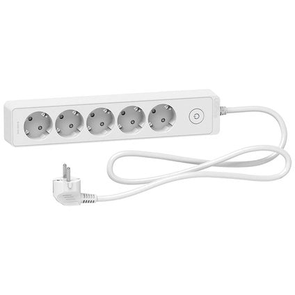SPLITTER 5 SOCKETS SCHNEIDER 1.5m WHITE