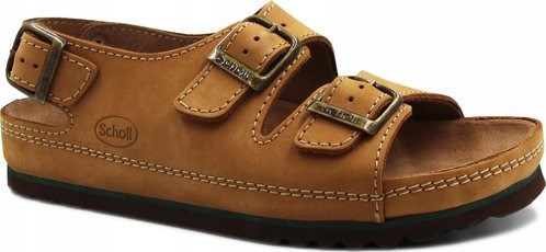 Comfortable Scholl AIR BAG BACK STRAP sandals, brown, size 44