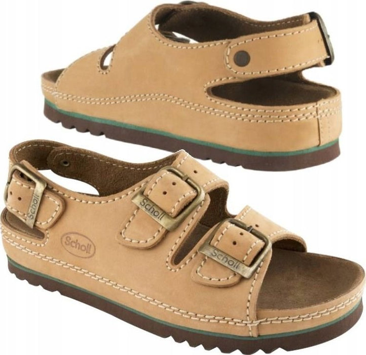 Comfortable Scholl AIR BAG BACK STRAP sandals, brown, size 44