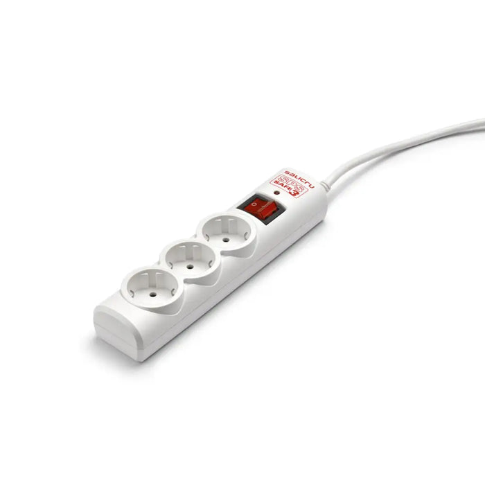 Schuko 3-socket plugboard with power switch Salicru SPS SAFE 3 (1,5 m) - Електроника Периферни и резервни