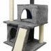 Scratching Post for Cats FLOPI Dark Grey Plush Wood (1 Unit) - Домашни Животни<<<Дом Градина<<<BigBuy&&&Здраве и