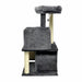 Scratching Post for Cats FLOPI Dark Grey Plush Wood (1 Unit) - Домашни Животни<<<Дом Градина<<<BigBuy&&&Здраве и