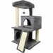 Scratching Post for Cats FLOPI Dark Grey Plush Wood (1 Unit) - Домашни Животни<<<Дом Градина<<<BigBuy&&&Здраве и
