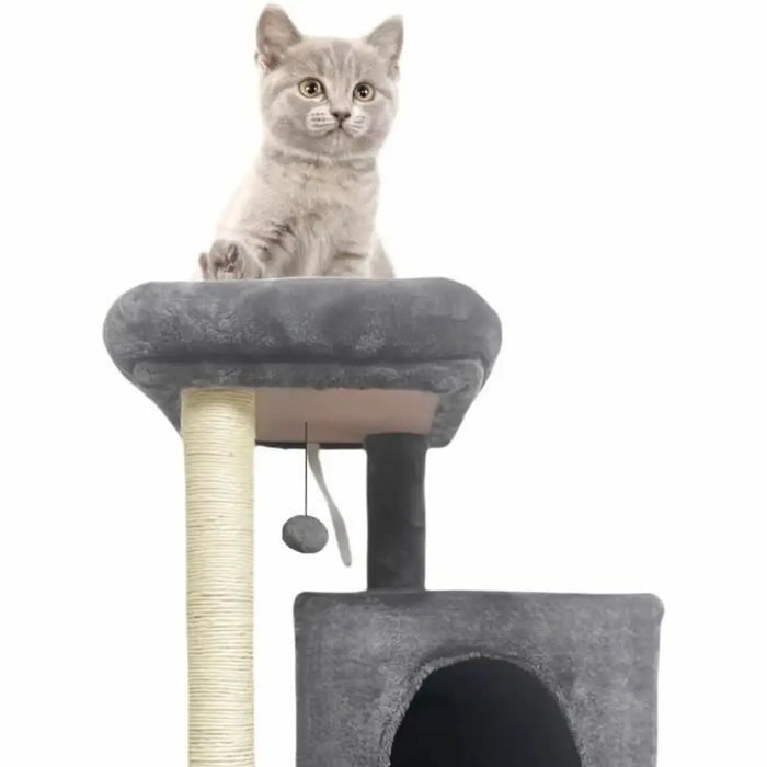 Scratching Post for Cats FLOPI Dark Grey Plush Wood (1 Unit) - Домашни Животни<<<Дом Градина<<<BigBuy&&&Здраве и