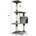 Scratching Post for Cats Paloma Dark Grey Polyester Plush Wood (1 Unit) - Домашни Животни<<<Дом