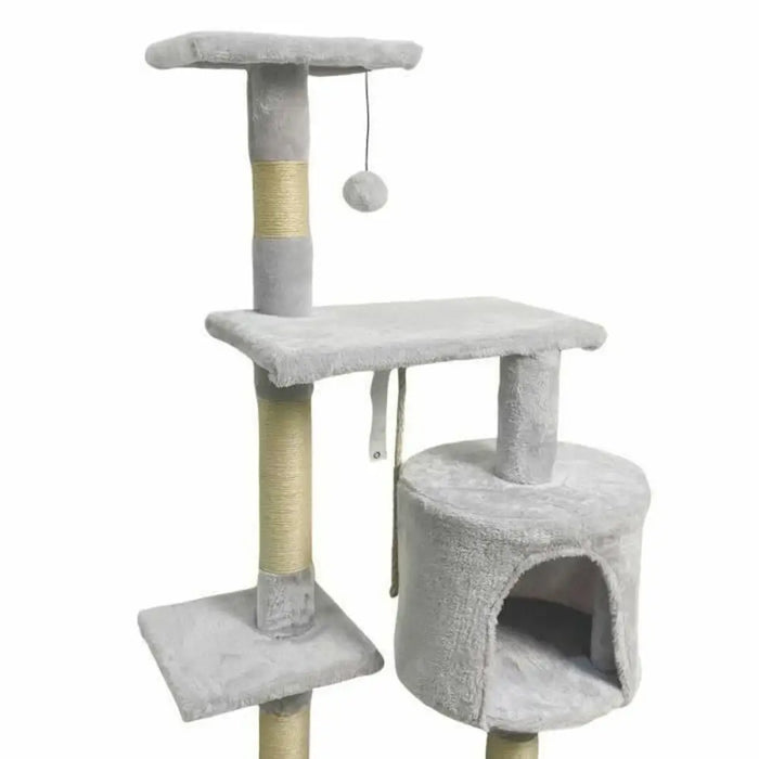Scratching Post for Cats Paloma tree Grey Plush Wood Sisal (1 Unit) - Домашни Животни<<<Дом Градина<<<BigBuy&&&Здраве и