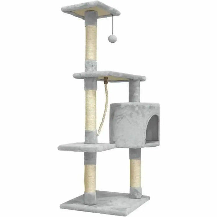 Scratching Post for Cats Paloma tree Grey Plush Wood Sisal (1 Unit) - Домашни Животни<<<Дом Градина<<<BigBuy&&&Здраве и