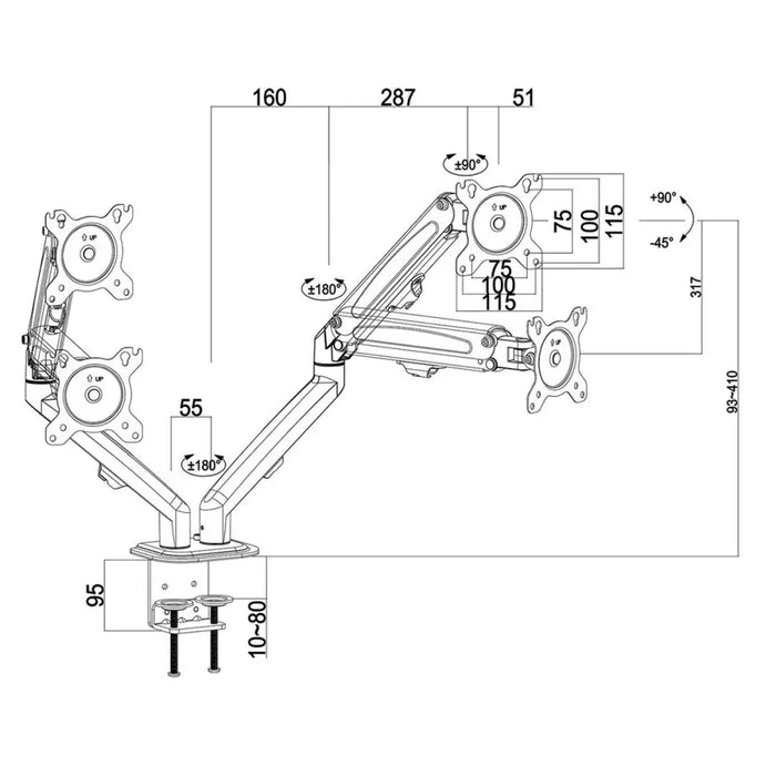 Screen Table Support MacLean MC-861N 27’’ 13’’ - Монтиране на екрани<<<Електроника Периферни и резервни