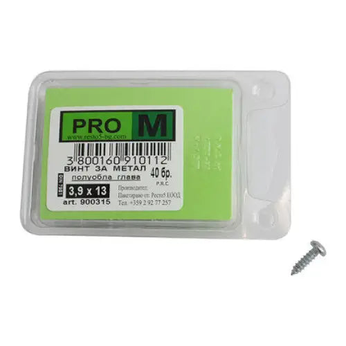 SCREW FOR METAL 3.9X13 MM PRO M 40 PCS - Винтове<<<Винтове и болтови съединения<<<Инструменти и железария<<<Praktiker