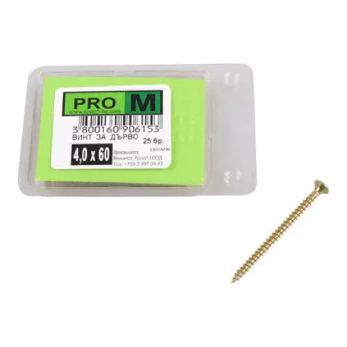 SCREW FOR WOOD 4X60 MM PRO M 60 PCS - Винтове<<<Винтове и болтови съединения<<<Инструменти и железария<<<Praktiker