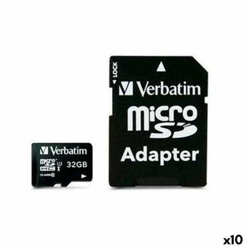 SDHC Memory Card Verbatim 32 GB (10 Units) - Компютър Мрежи и компоненти<<<Компютри| Електроника<<<BigBuy&&&Карти с