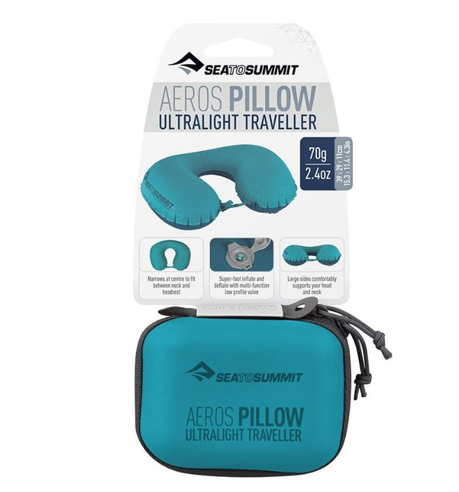Pillow SEA TO SUMMIT Aeros Ultralight Traveller Aqua