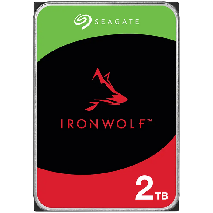 SEAGATE NAS HDD 2TB IronWolf 5900rpm 6Gb/s SATA 64MB cache 3.5inch 24x7 CMR for NAS and RAID rackmount systemes BLK