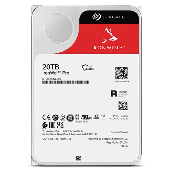 Hard disk SEAGATE IronWolf ST20000NT001, 20TB, 256MB Cache, SATA 6.0Gb/s