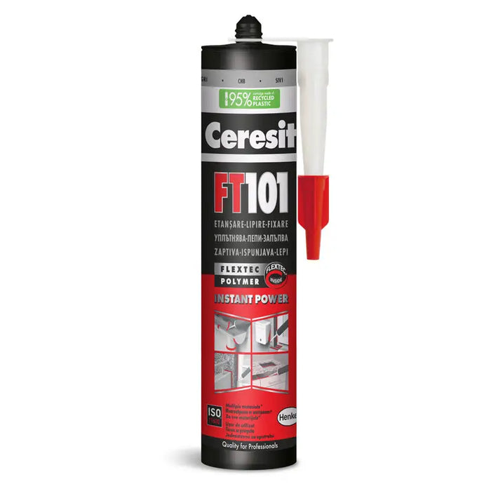 SEALANT-ADHESIVE GRAY CERESIT FT 101 - Полимерни и монтажни лепила<<<Уплътнители и фуги<<<Строителни