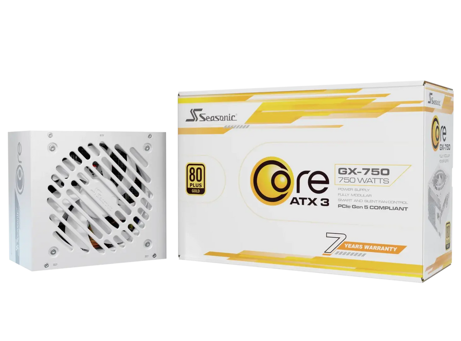 Power supply unit Seasonic CORE GX White 750W 80+ Gold, Fully Modular, ATX 3.1, PCIe 5.1