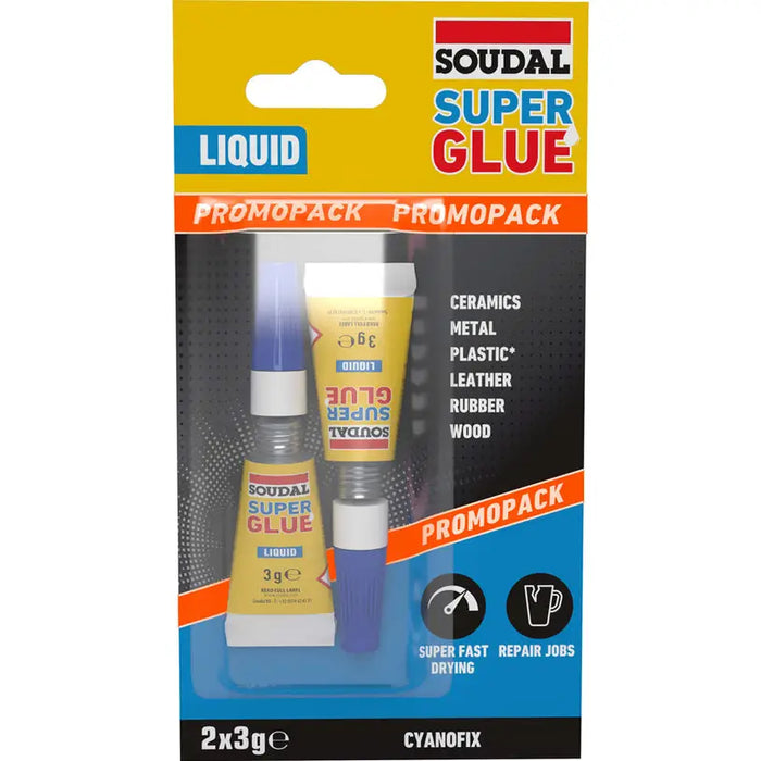 SECOND ADHESIVE 2 X 3 G SOUDAL - Лепила<<<Лепила и ленти<<<Бои и лакове<<<Praktiker&&&Лепила<<<Лепила и ленти<<<Подови