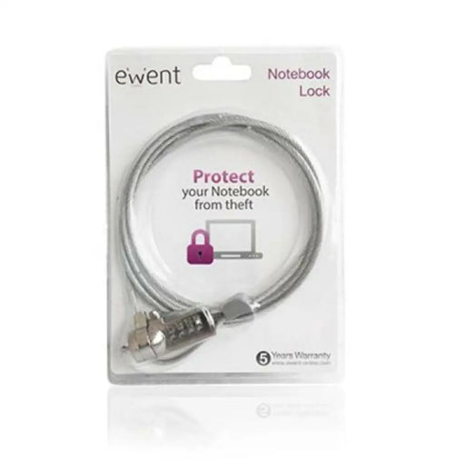 Security Cable Ewent EW1241 1,5 m 1,5 m - Компютър Кабели и адаптери<<<Компютри| Електроника<<<BigBuy&&&Кабели за
