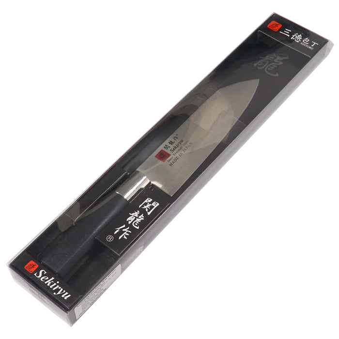 JAPANESE KITCHEN KNIFE 16.5 CM SANTOKU BLACK SEKIRYU