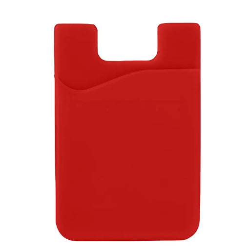 Self-adhesive card case for the back of the phone - red - Cell phone cases and covers<<<HurtelXML
