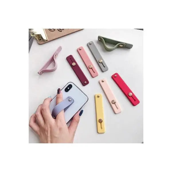 Self-adhesive finger holder with zipper - blue - Cell phone holders<<<HurtelXML