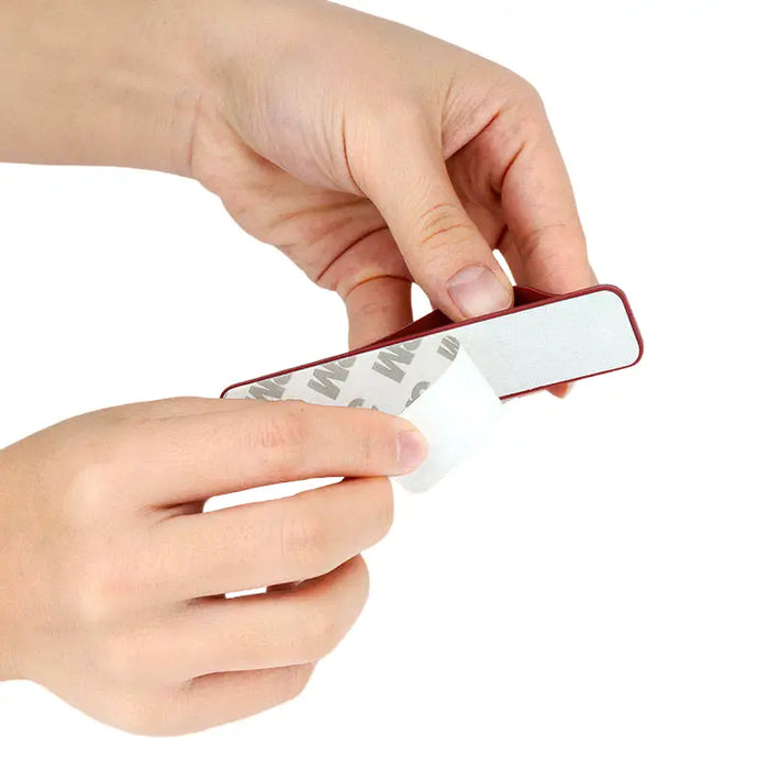 Self-adhesive finger holder with zipper - gray - Cell phone holders<<<HurtelXML