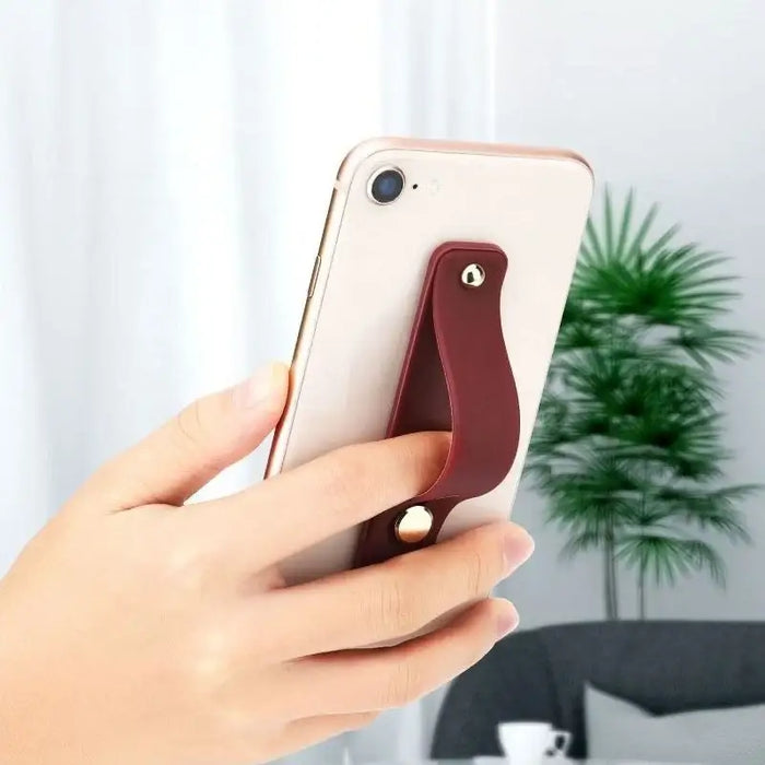 Self-adhesive finger holder with zipper - purple - Cell phone holders<<<HurtelXML