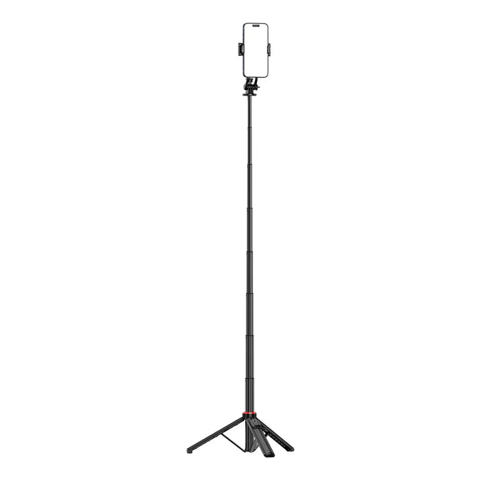 Selfie stick WC1Y2S 1.3m aluminum alloy telescopic tripod with phone holder - black - Photo accessories<<<HurtelXML