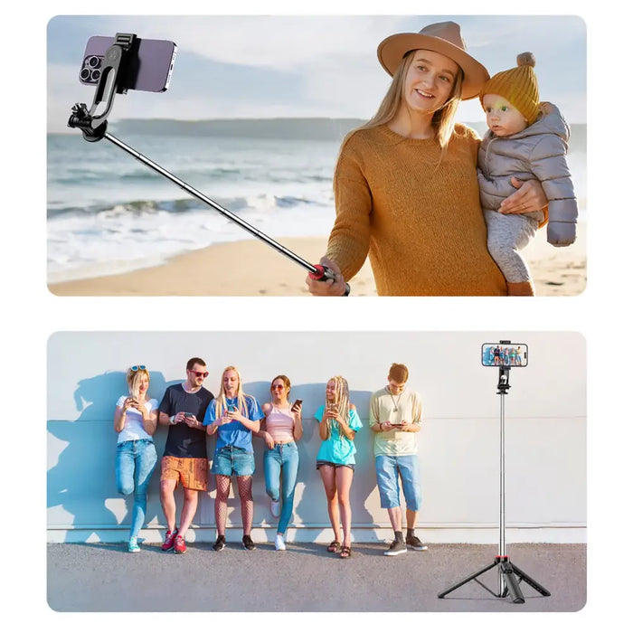 Selfie stick WC1Y3S telescopic tripod 1.3m with phone holder - black - Photo accessories<<<HurtelXML