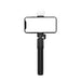 Selfie stick WH1YXS telescopic tripod 1m with round lamp and phone holder - black - Photo accessories<<<HurtelXML