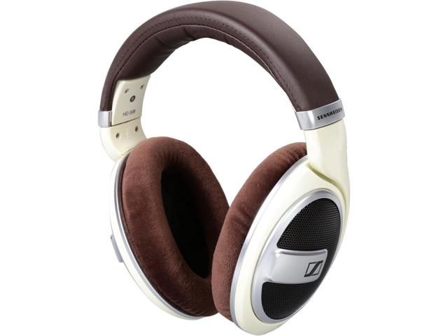 Sennheiser HD 599 Over-Ear Headphones with Detachable Cables, Ivory/ Brown EU