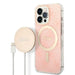 Set Guess GUBPP13LH4EACSP Case+ Charger iPhone 13 Pro pink/pink hard case 4G Print MagSafe - Cell phone cases