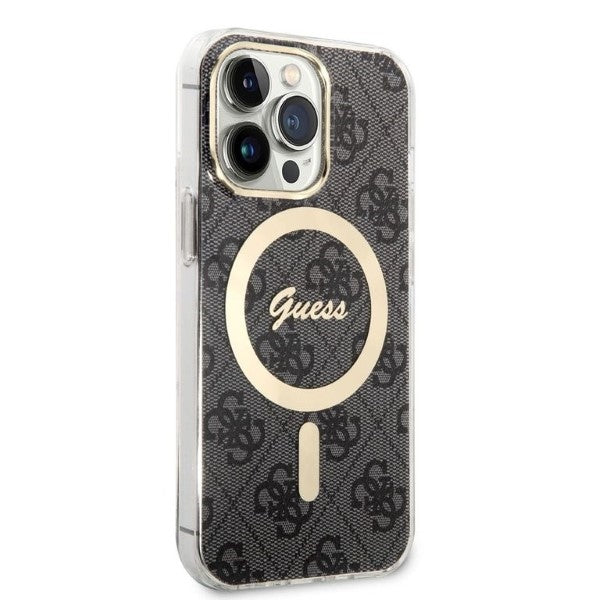 Set Guess GUBPP13XH4EACSK Case+ Charger iPhone 13 Pro Max black/black hard case 4G Print MagSafe - Cell phone cases