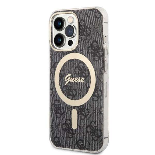 Set Guess GUBPP13XH4EACSK Case+ Charger iPhone 13 Pro Max black/black hard case 4G Print MagSafe - Cell phone cases