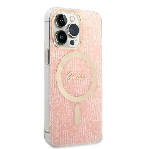Set Guess GUBPP13XH4EACSP Case+ Charger iPhone 13 Pro Max pink/pink hard case 4G Print MagSafe - Cell phone cases