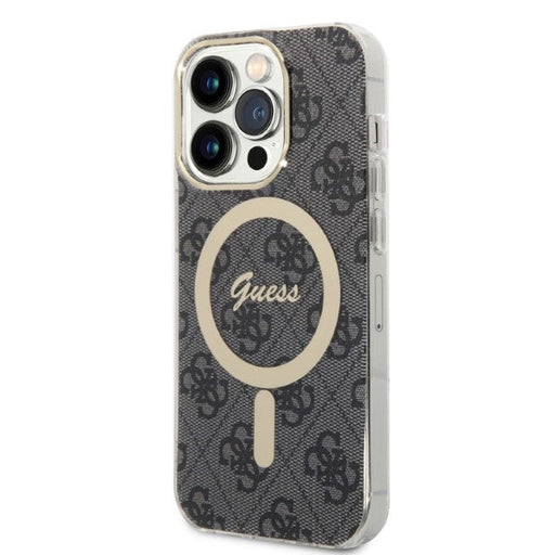 Set Guess GUBPP14LH4EACSK Case+ Charger iPhone 14 Pro 6.1’’ black/black hard case 4G Print MagSafe - Cell phone cases