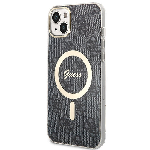 Set Guess GUBPP14MH4EACSK Case+ Charger iPhone 14 Plus 6.7’’ black/black hard case 4G Print MagSafe - Cell phone cases