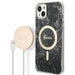Set Guess GUBPP14MHMEACSK Case+ Charger iPhone 14 Plus 6.7’’ black/black hard case Marble MagSafe - Cell phone cases