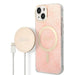 Set Guess GUBPP14SH4EACSP Case+ Charger iPhone 14 6.1’’ pink/pink hard case 4G Print MagSafe - Cell phone cases