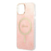 Set Guess GUBPP14SH4EACSP Case+ Charger iPhone 14 6.1’’ pink/pink hard case 4G Print MagSafe - Cell phone cases