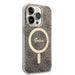 Set Guess GUBPP14XH4EACSW Case+ Charger iPhone 14 Pro Max 6.7’’ brown/brown hard case 4G Print MagSafe - Cell phone