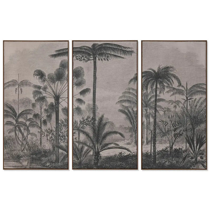 Set of 3 pictures Home ESPRIT Jute polystyrene 180 x 4 x 120 cm (3 Pieces) - Декорация и Осветление<<<Дом