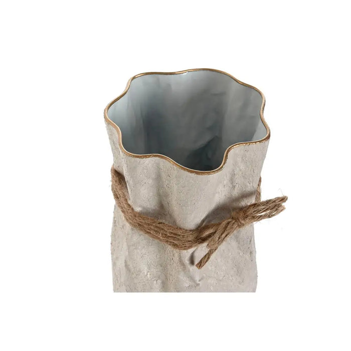 Set of 3 Vases Home ESPRIT Beige Metal Rope 17 x 17 x 54 cm (3 Pieces) - Декорация и Осветление<<<Дом