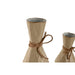 Set of 3 Vases Home ESPRIT White Golden Metal 14 x 14 x 67 cm (3 Pieces) - Декорация и Осветление<<<Дом