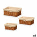 Set of Baskets Kipit Polyester wicker 50 % cotton 39 x 16,5 x 29 cm 3 Pieces - Баня<<<Дом Градина<<<BigBuy&&&Аксесоари