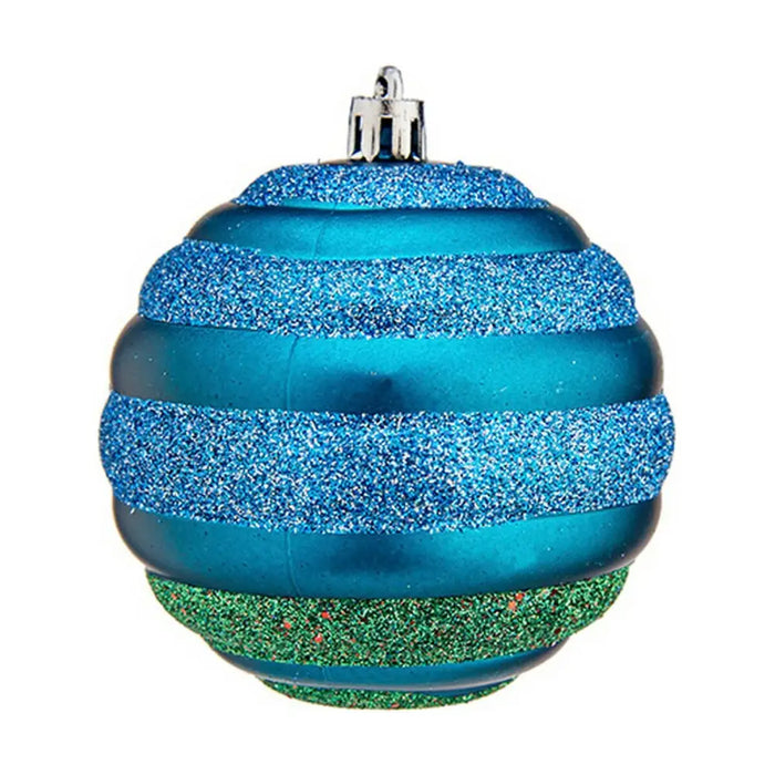 Set of Christmas balls Krist+ Blue Green PVC Ø 8 cm (12 Units) - Декорация и Осветление<<<Дом