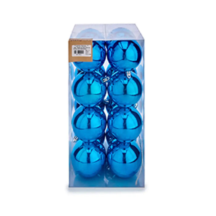 Set of Christmas balls Krist+ Blue Plastic (12 Units) - Декорация и Осветление<<<Дом Градина<<<BigBuy&&&Коледни